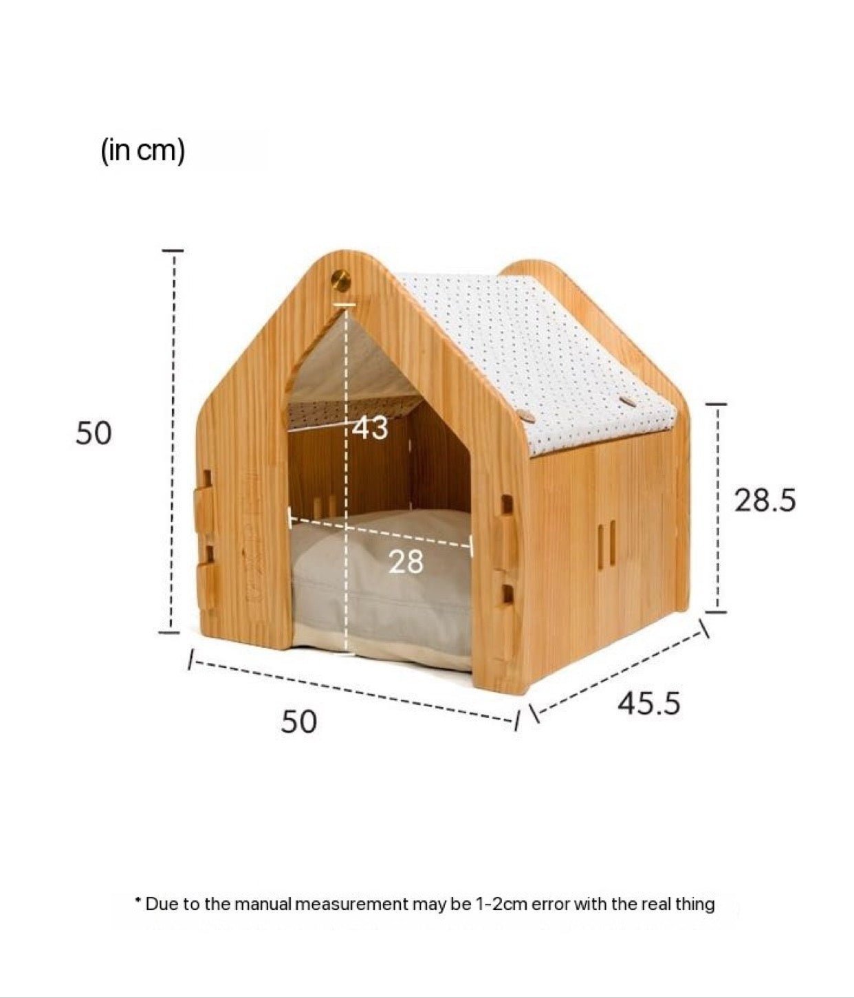 UXPET Canvas Pet Nest Pine Wood