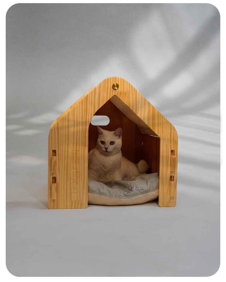 UXPET Canvas Pet Nest Pine Wood