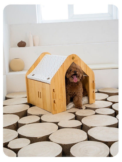 UXPET Canvas Pet Nest Pine Wood