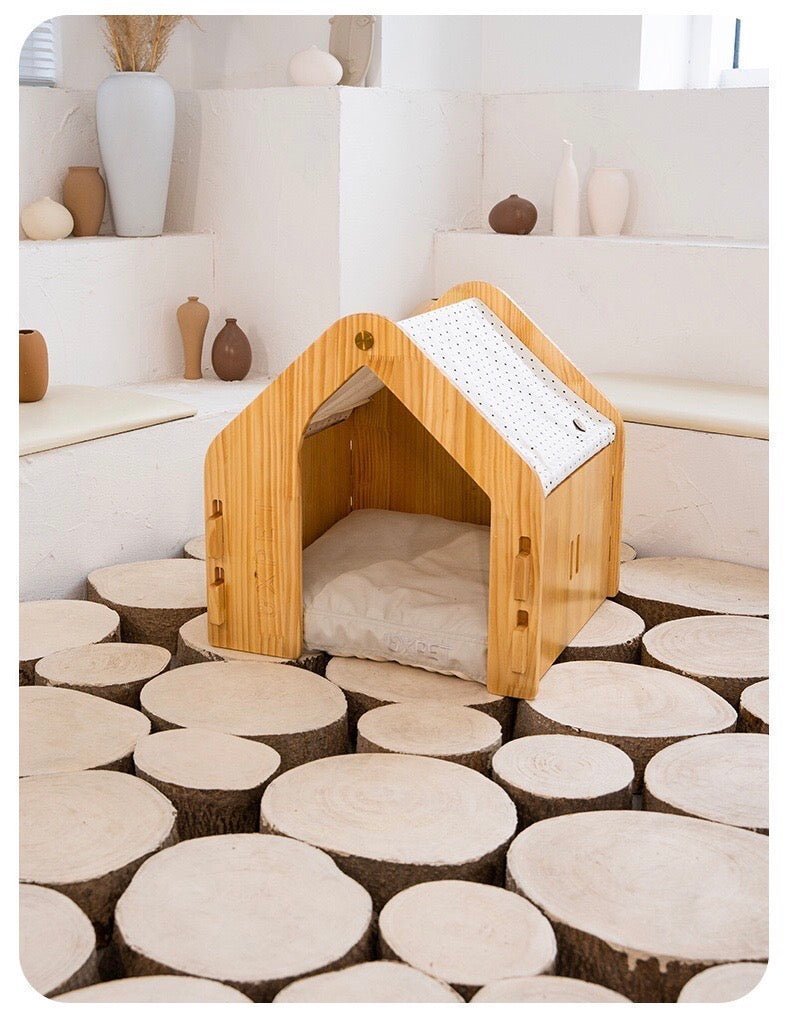 UXPET Canvas Pet Nest Pine Wood