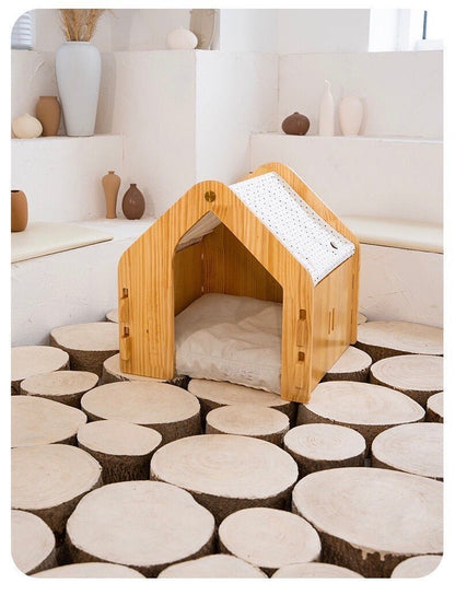 UXPET Canvas Pet Nest Pine Wood