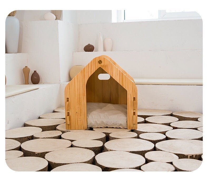 UXPET Canvas Pet Nest Pine Wood