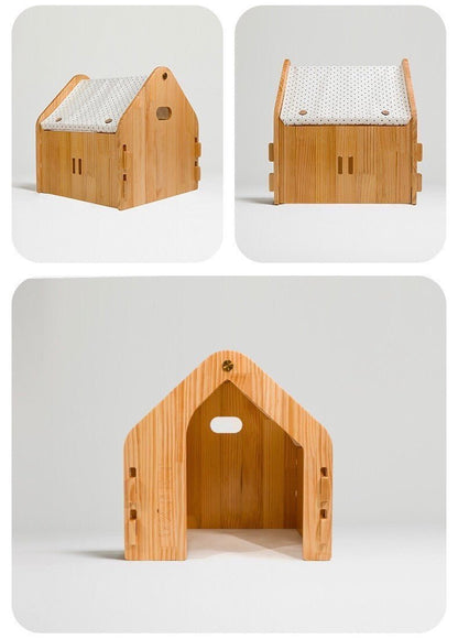 UXPET Canvas Pet Nest Pine Wood