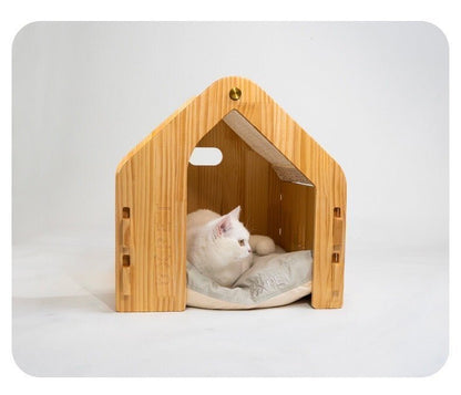 UXPET Canvas Pet Nest Pine Wood