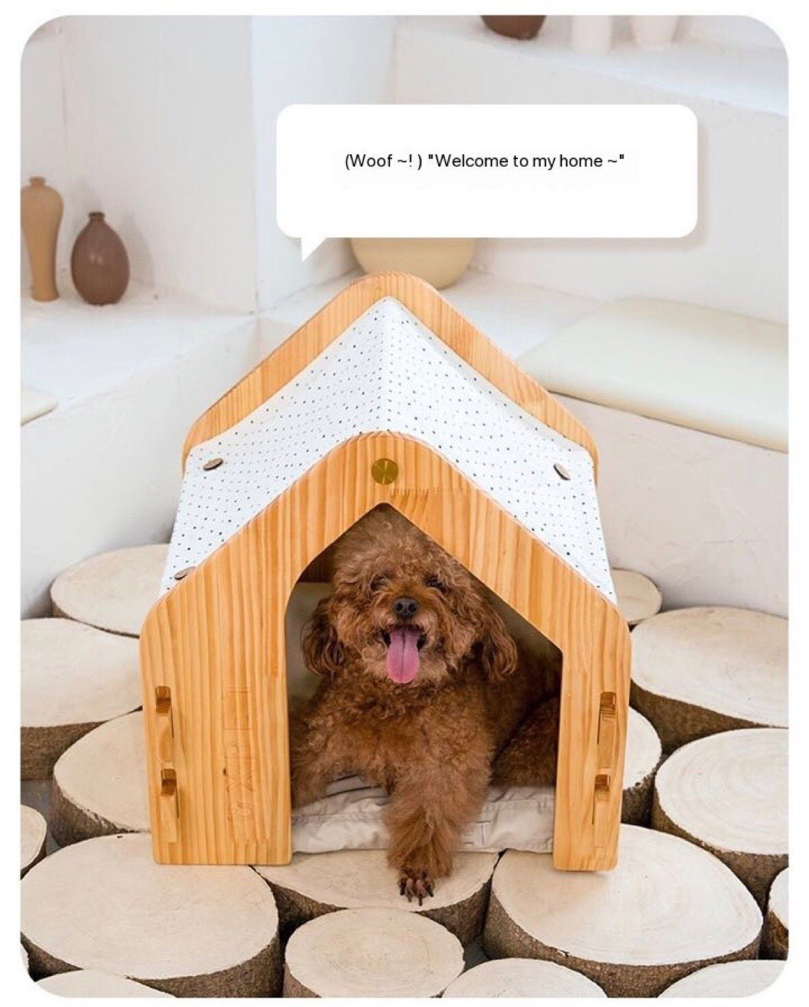 UXPET Canvas Pet Nest Pine Wood