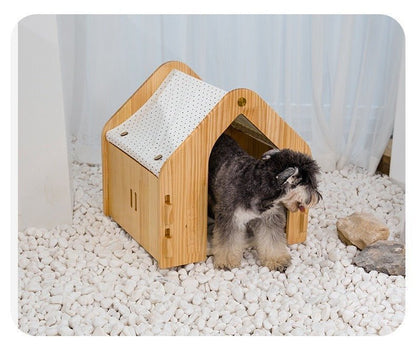 UXPET Canvas Pet Nest Pine Wood