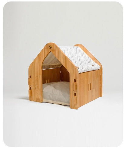 UXPET Canvas Pet Nest Pine Wood